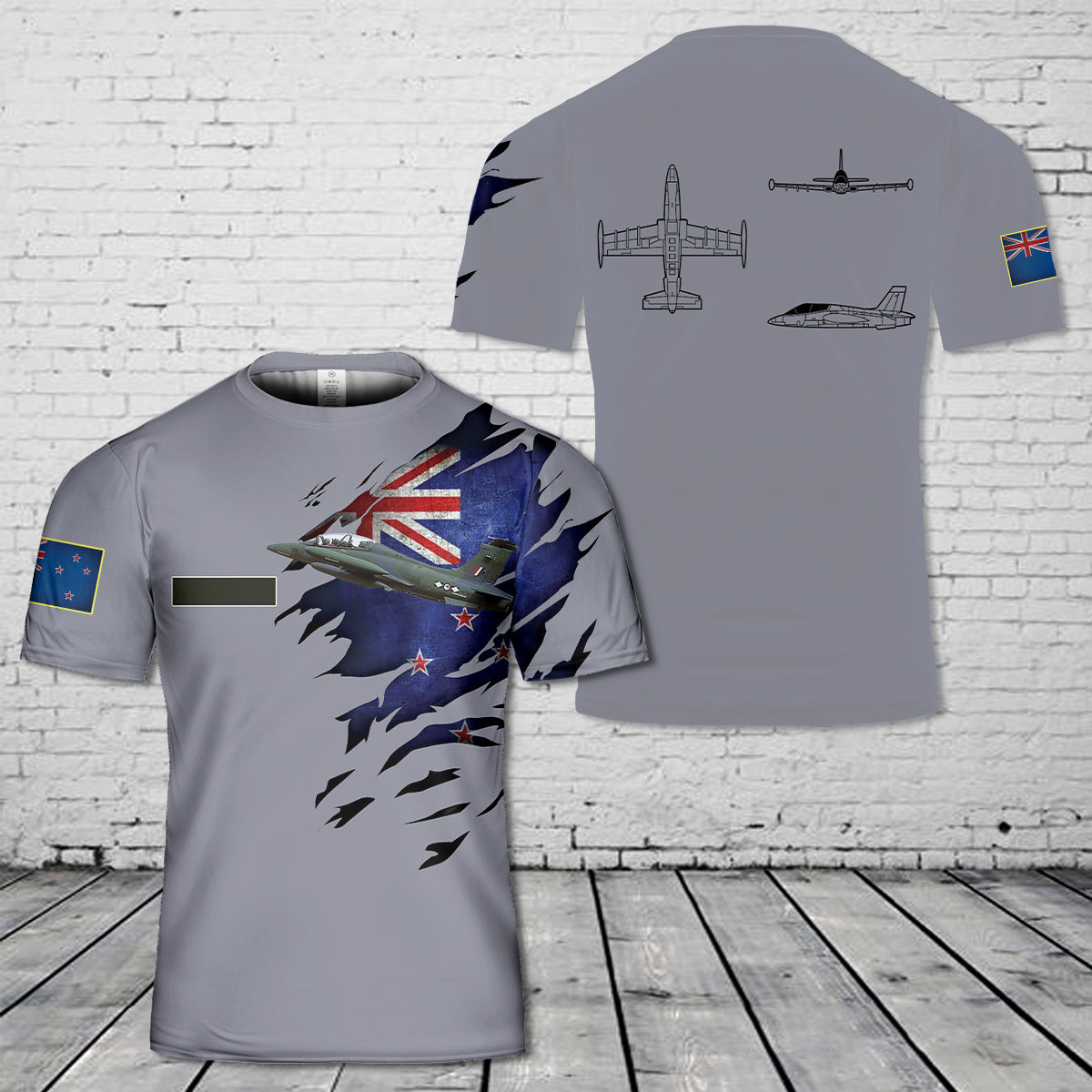 Custom Name Royal New Zealand Air Force Aermacchi MB-339 T-Shirt 3D