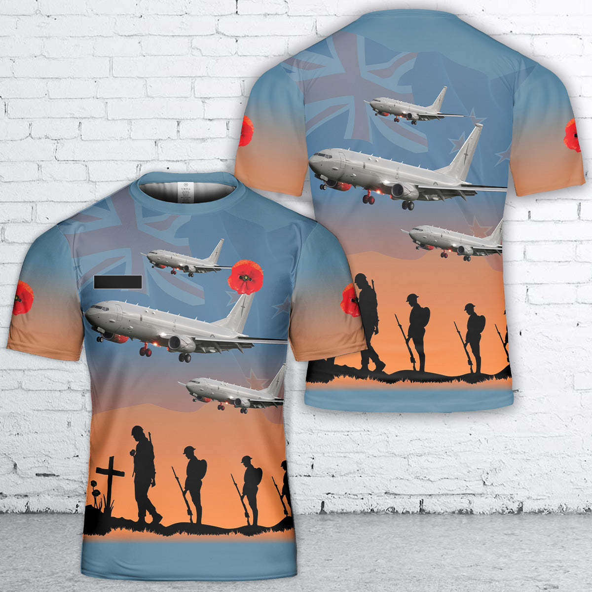 Custom Name Royal New Zealand Air Force P-8A Poseidon Anzac Day T-Shirt 3D