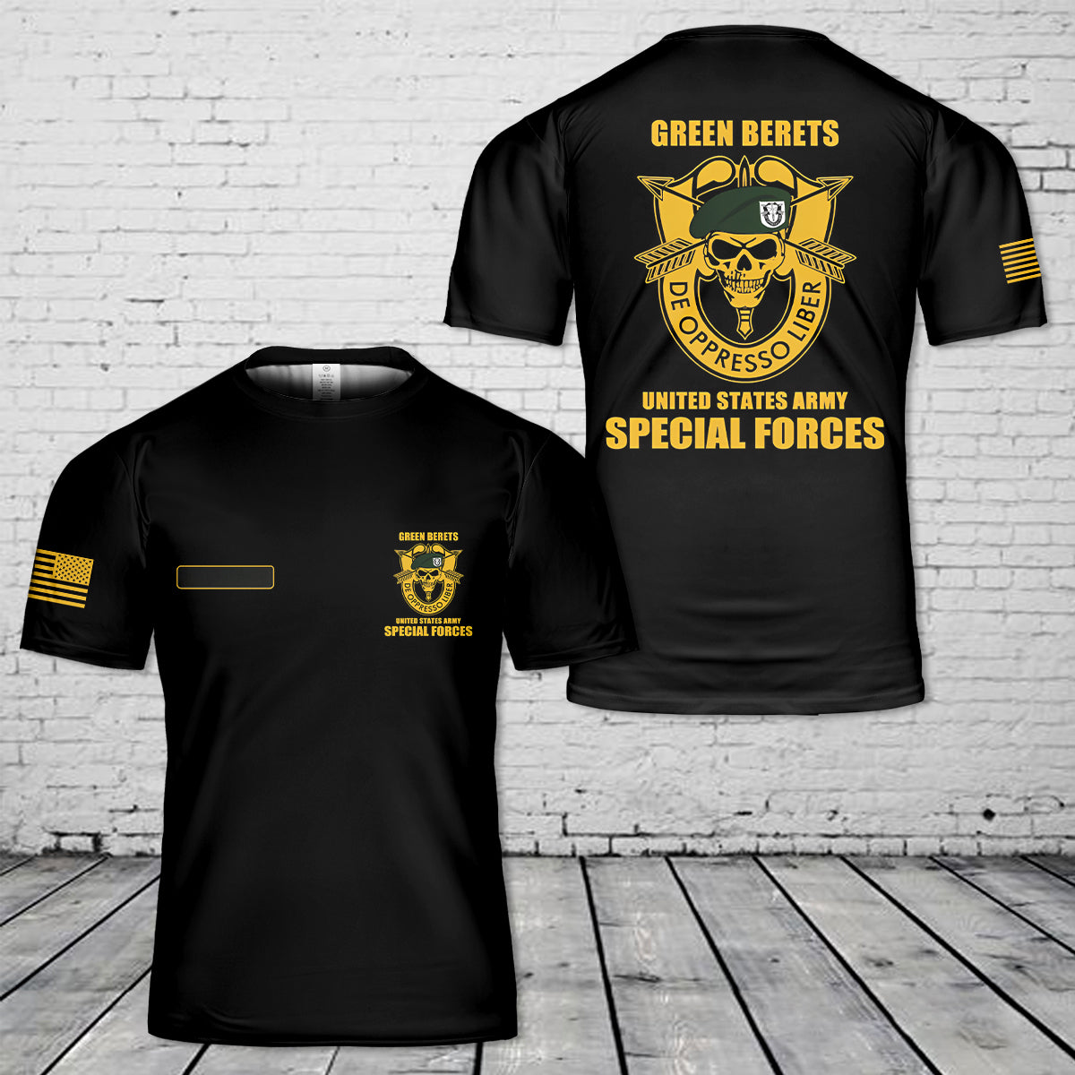 Custom Name SPECIAL FORCES GROUP AIRBORNE MILITARY T-Shirt 3D