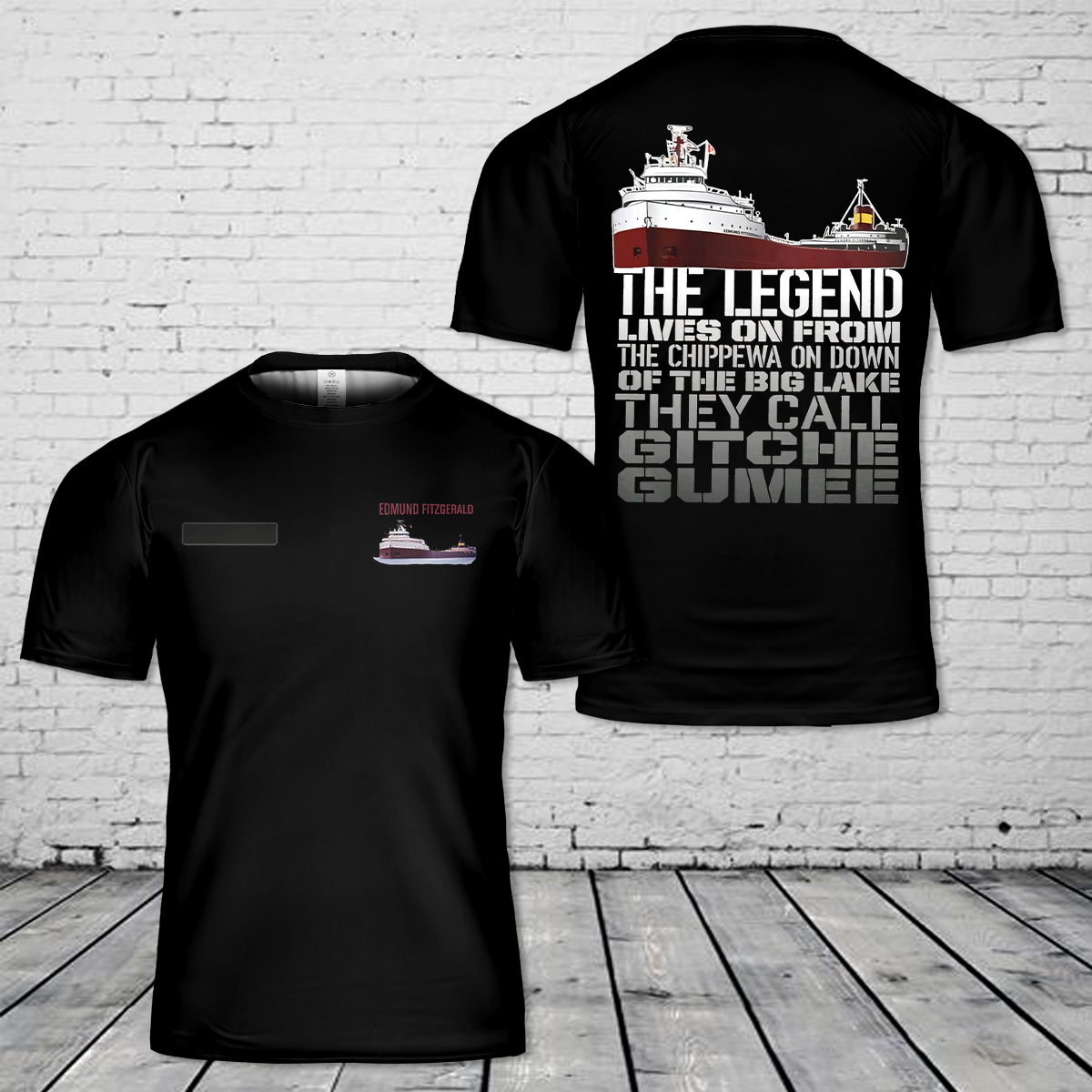 Custom Name SS Edmund Fitzgerald T-Shirt 3D