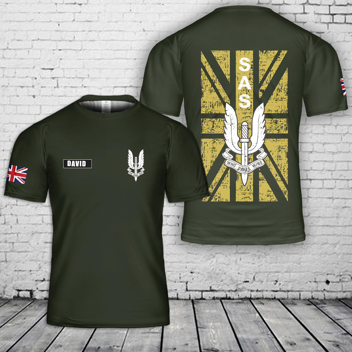 Custom Name Special Air Service (sas) UK Special Forces 3D T-Shirt
