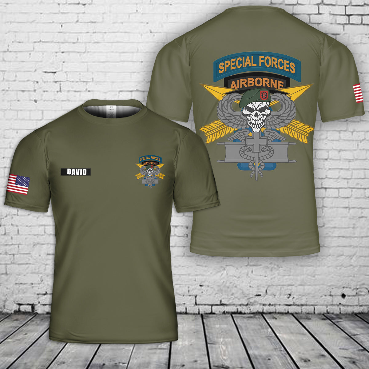 Custom Name Special Forces Ranger Veteran 3D T-Shirt