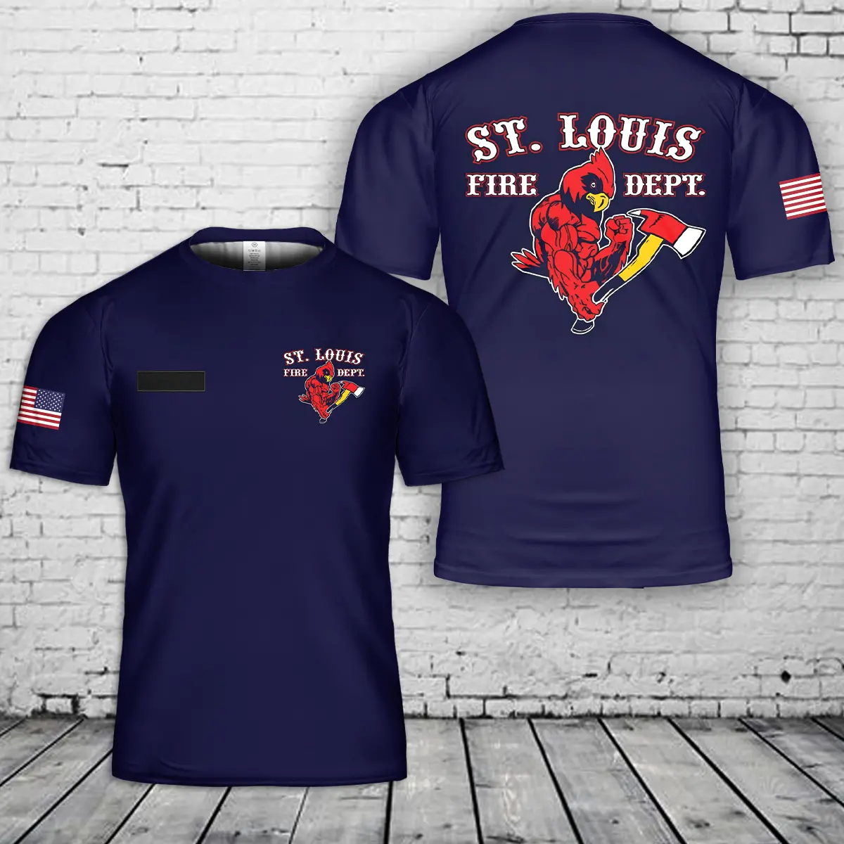 Custom Name St. Louis Fire Department T-Shirt 3D