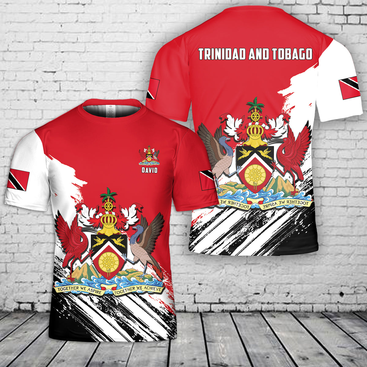 Custom Name Trinidad and Tobago T-Shirt 3D