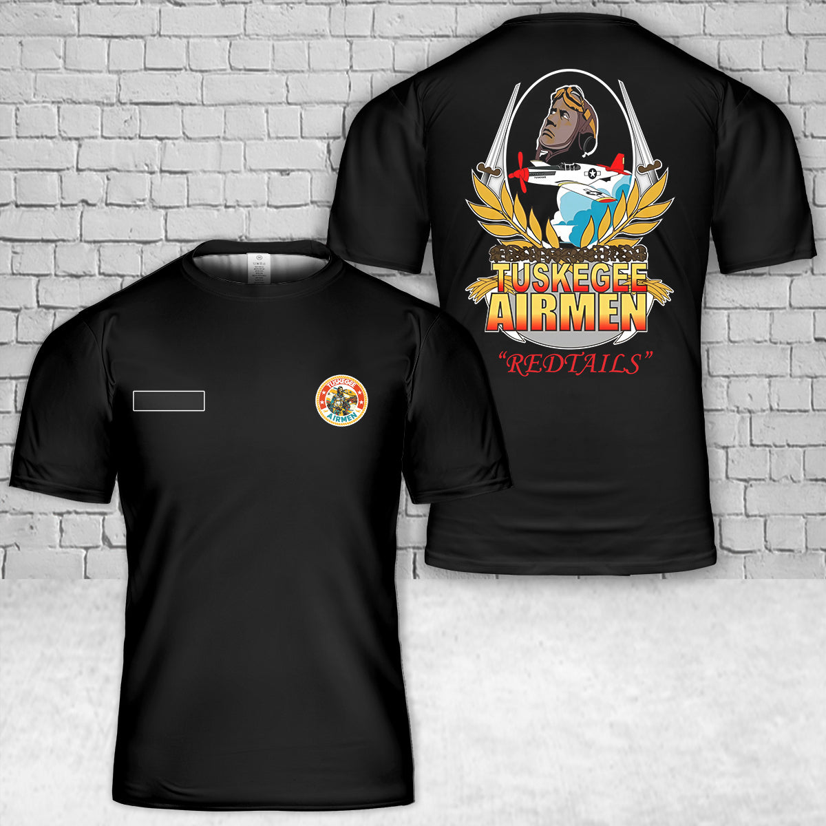 Custom Name Tuskegee Airmen Red Tails T-Shirt 3D