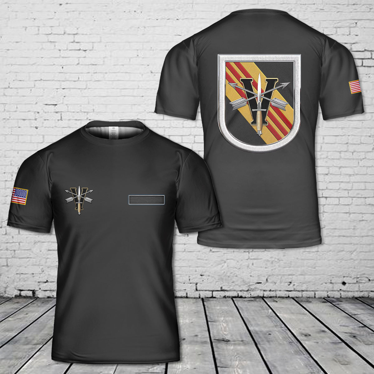 Custom Name US 5th Group Special Forces T-Shirt 3D
