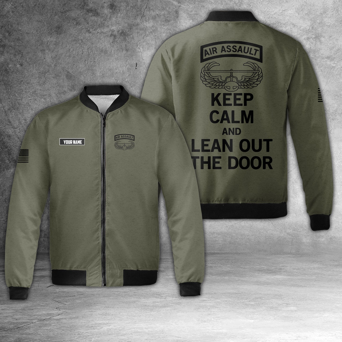 Custom Name US ARMY Air Assault Bomber Jacket