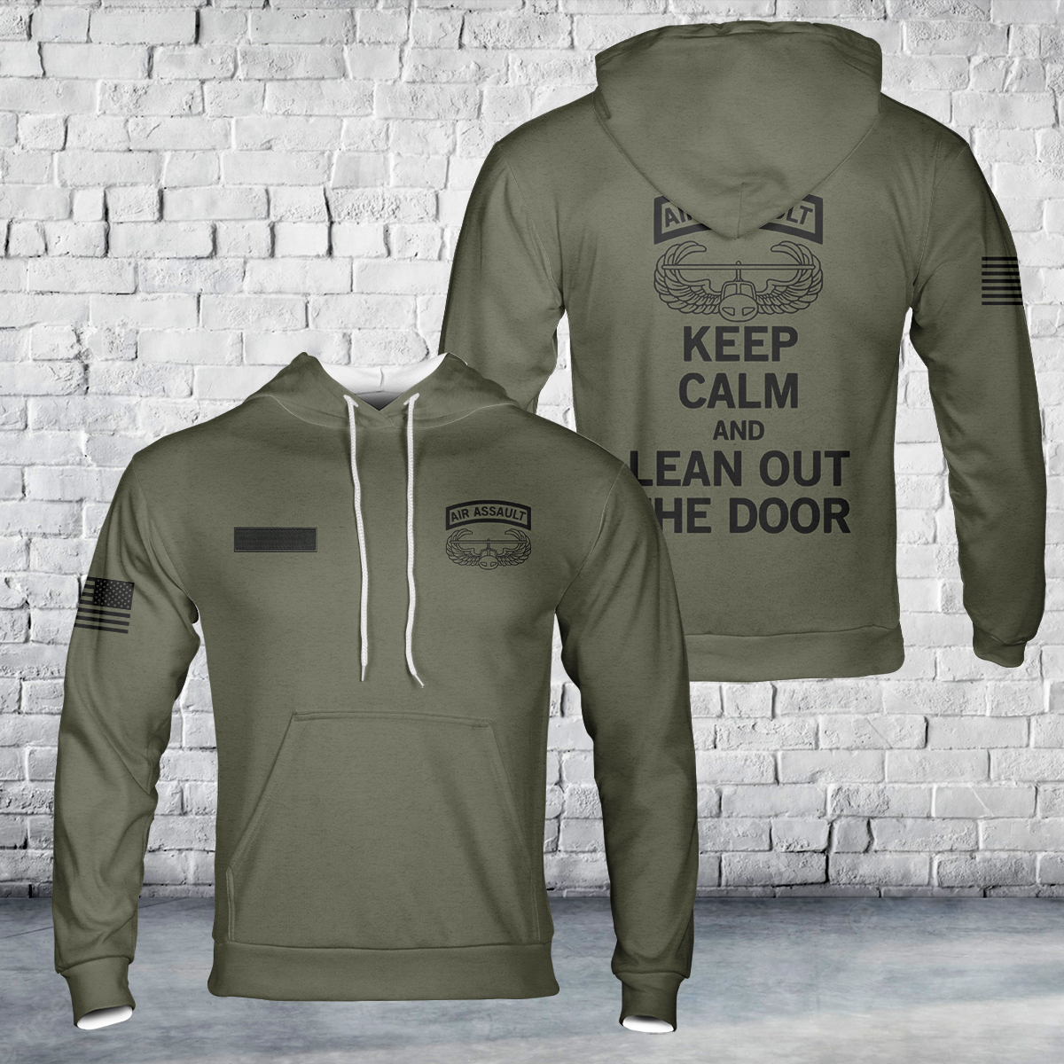 Custom Name US ARMY Air Assault Hoodie 3D