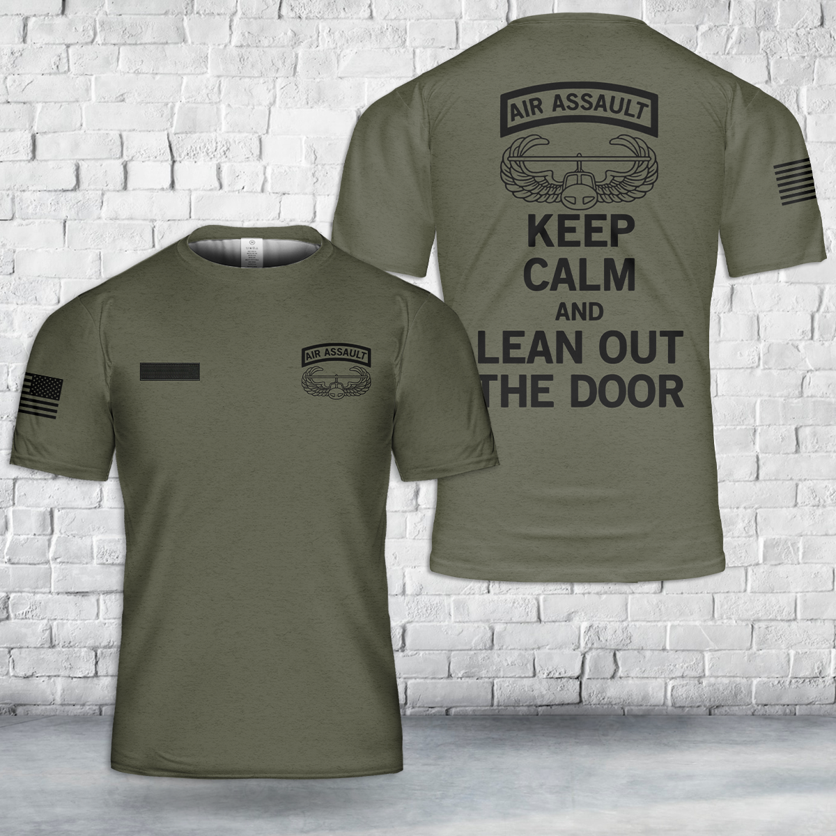 Custom Name US ARMY Air Assault T-Shirt 3D