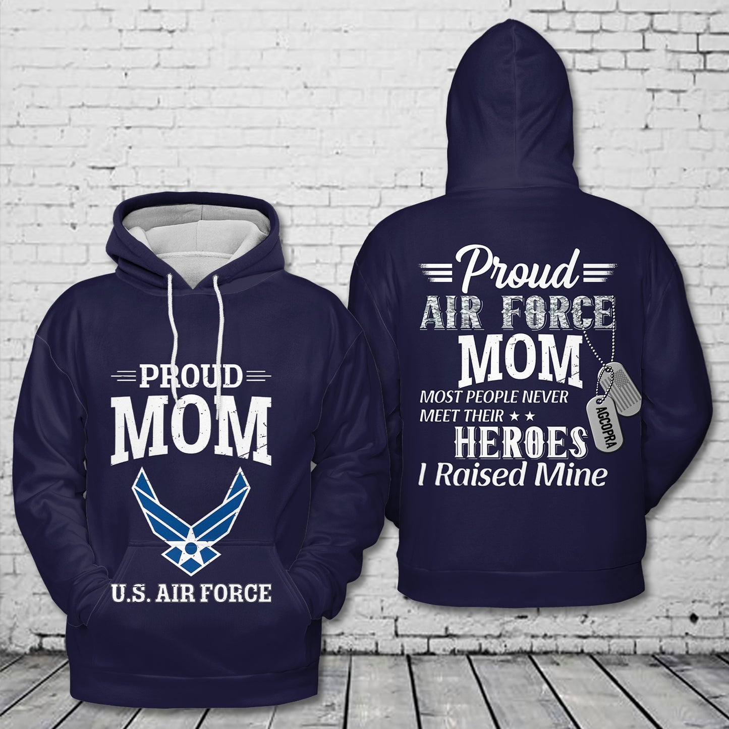 Custom Name US Air Force Mom 3D Hoodie