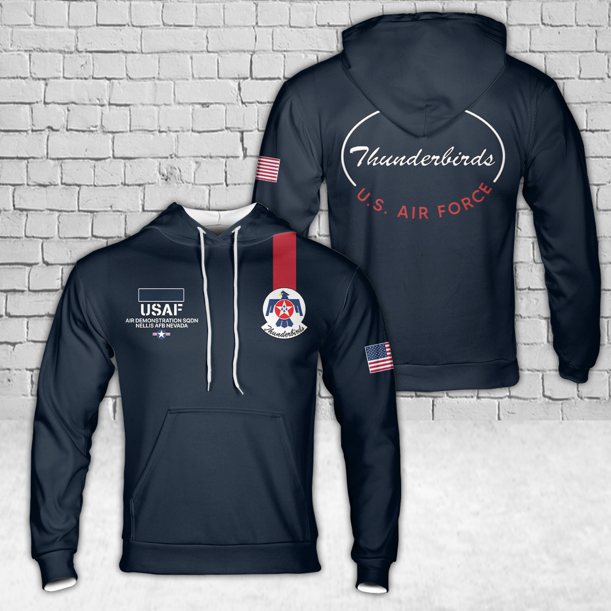 Custom Name US Air Force Thunderbirds Hoodie 3D