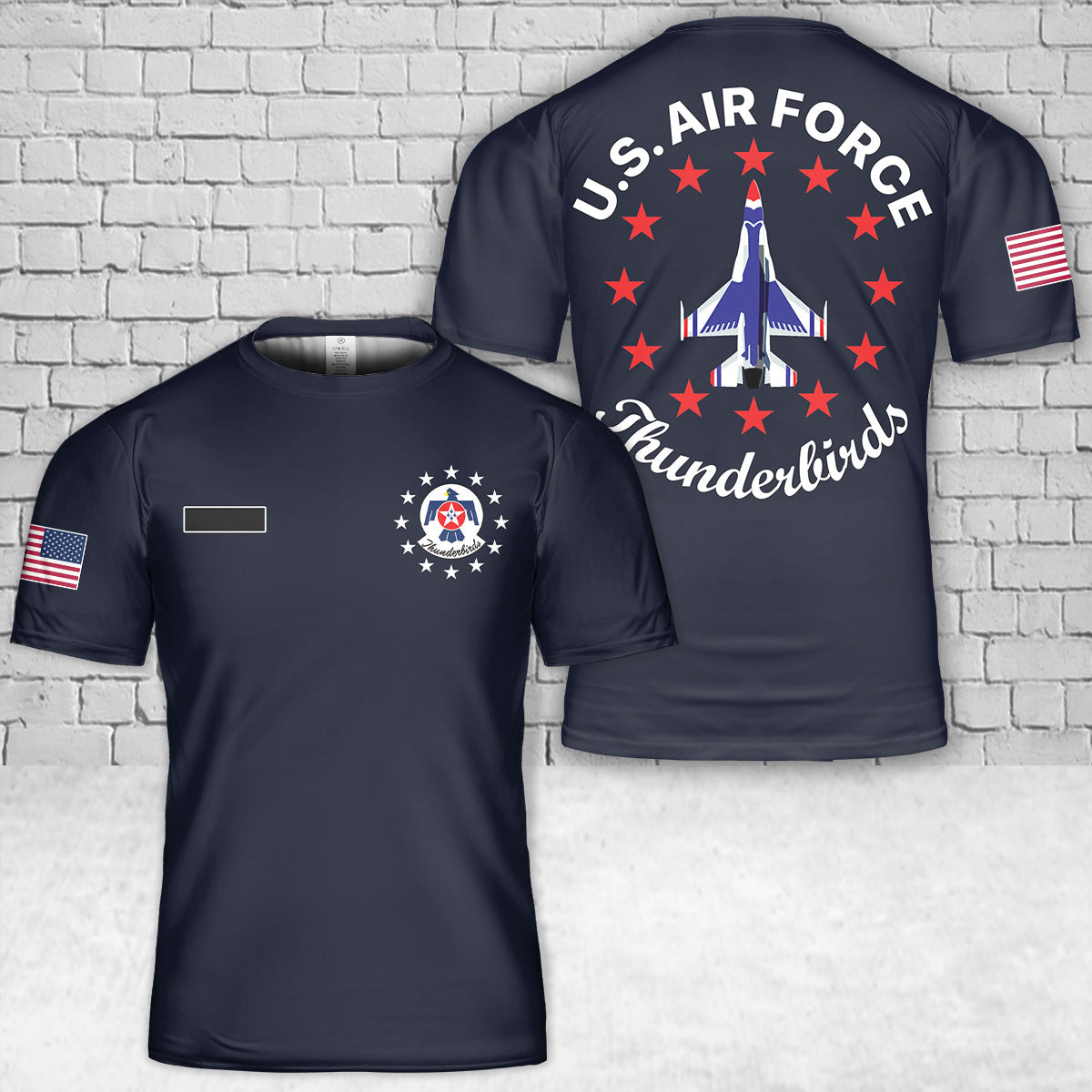 Custom Name US Air Force Thunderbirds T-Shirt 3D