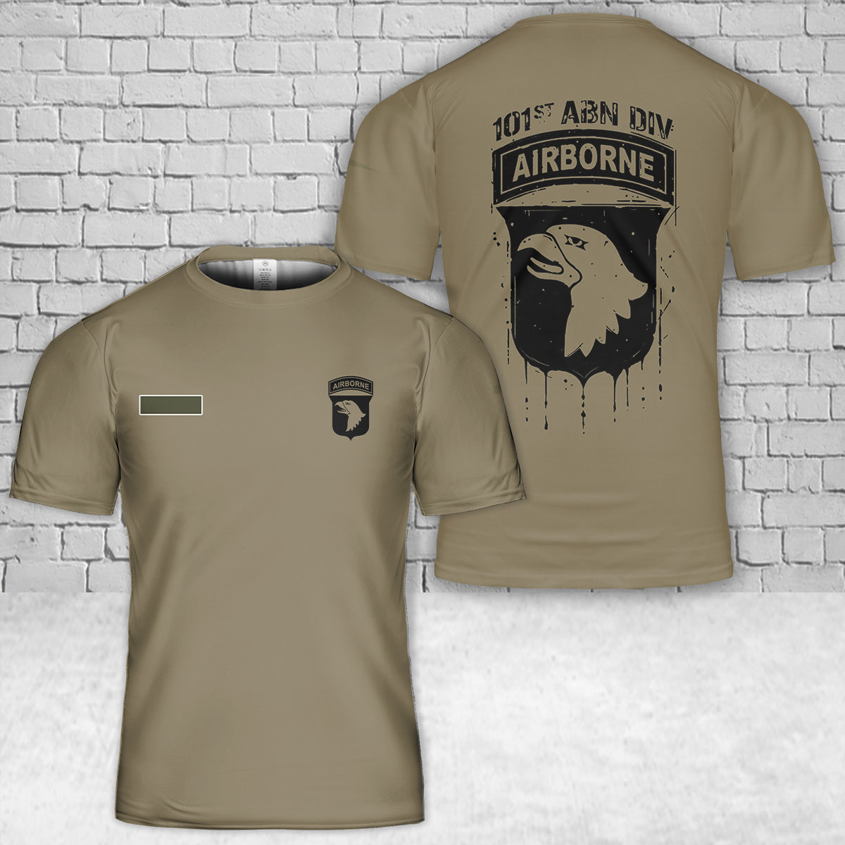 Custom Name US Army 101st Airborne Division T-Shirt 3D