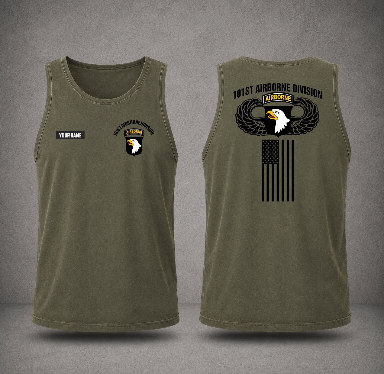 Custom Name US Army 101st Airborne Division AOP Tank Top