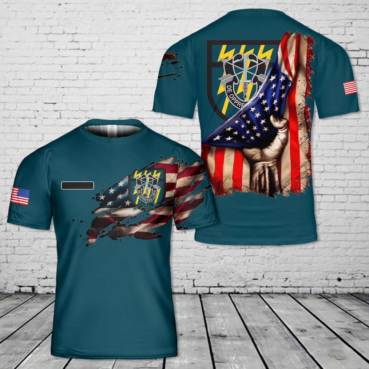 Custom Name US Army 12th Special Forces Group (Airborne) (12th SFG(A)) T-Shirt 3D