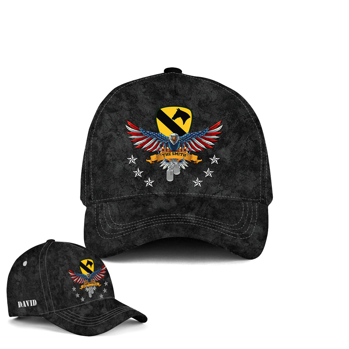 Custom Name US Army 1st Cavalry Division Baseball Cap