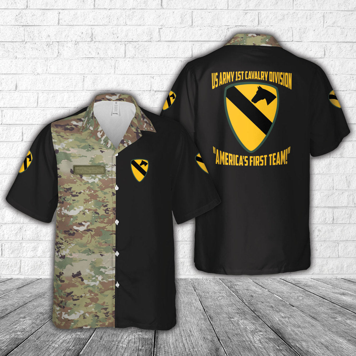 Custom Name US Army 1st Cavalry Division Hawaiian Shirt