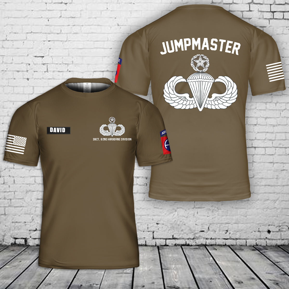 Custom Name US Army 3BCT, 82ND AIRBORNE DIVISION T-Shirt 3D