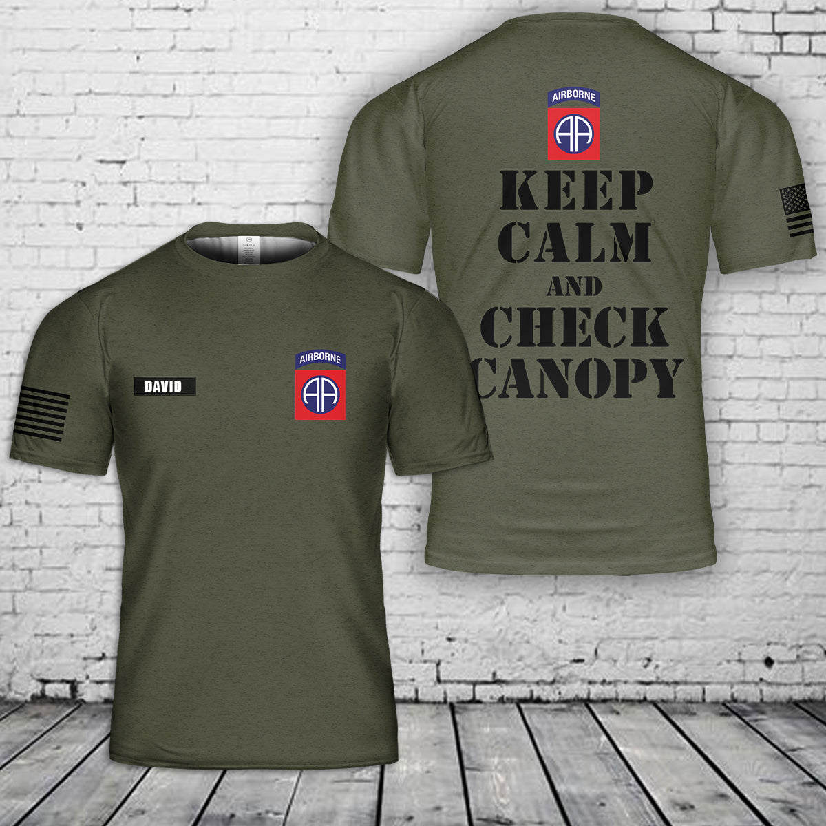 Custom Name US Army 82ND Airborne 3D T-Shirt