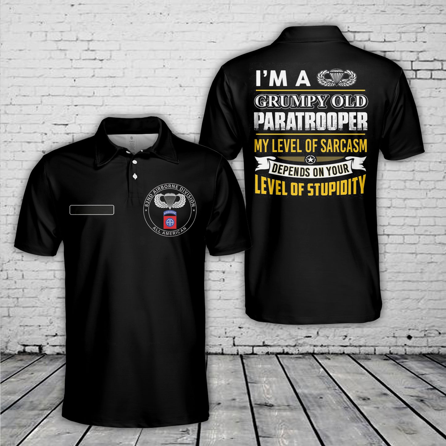 Custom Name US Army 82nd Airborne AOP Polo Shirt