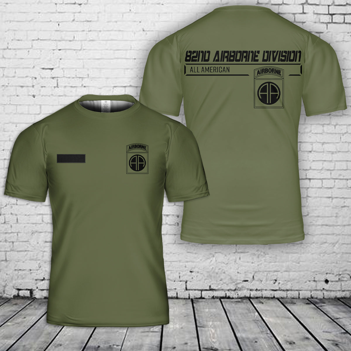 Custom Name US Army 82nd Airborne Division T-Shirt 3D