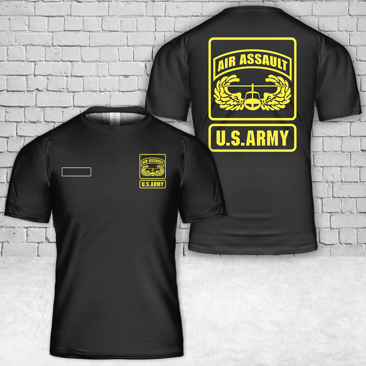 Custom Name US Army Air Assault Wing T-Shirt 3D