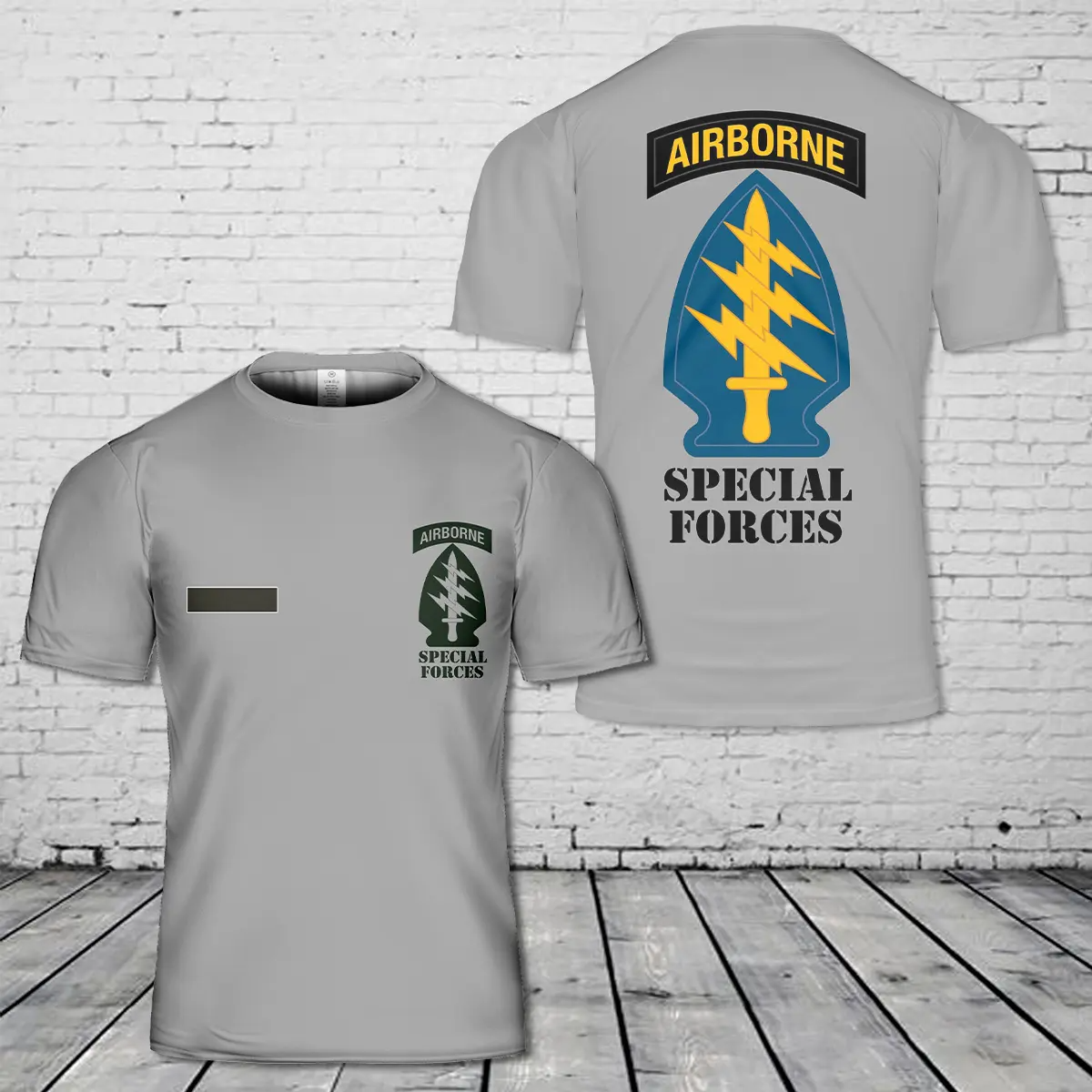 Custom Name US Army Airborne Special Forces T-Shirt 3D
