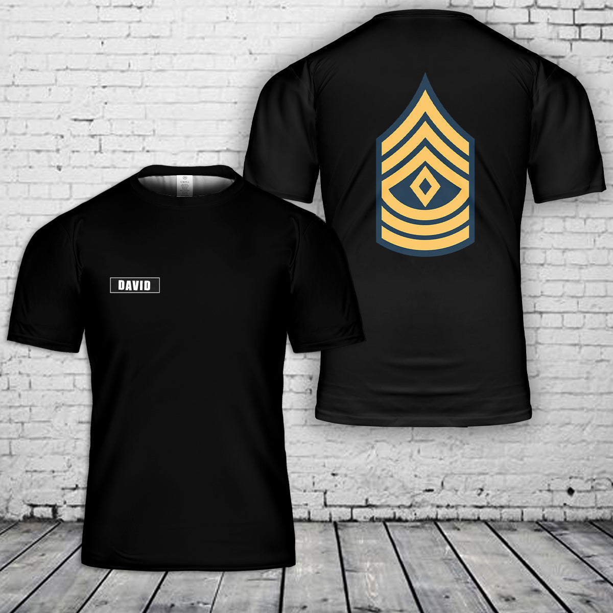 Custom Name US Army First Sergeant 3D T-Shirt