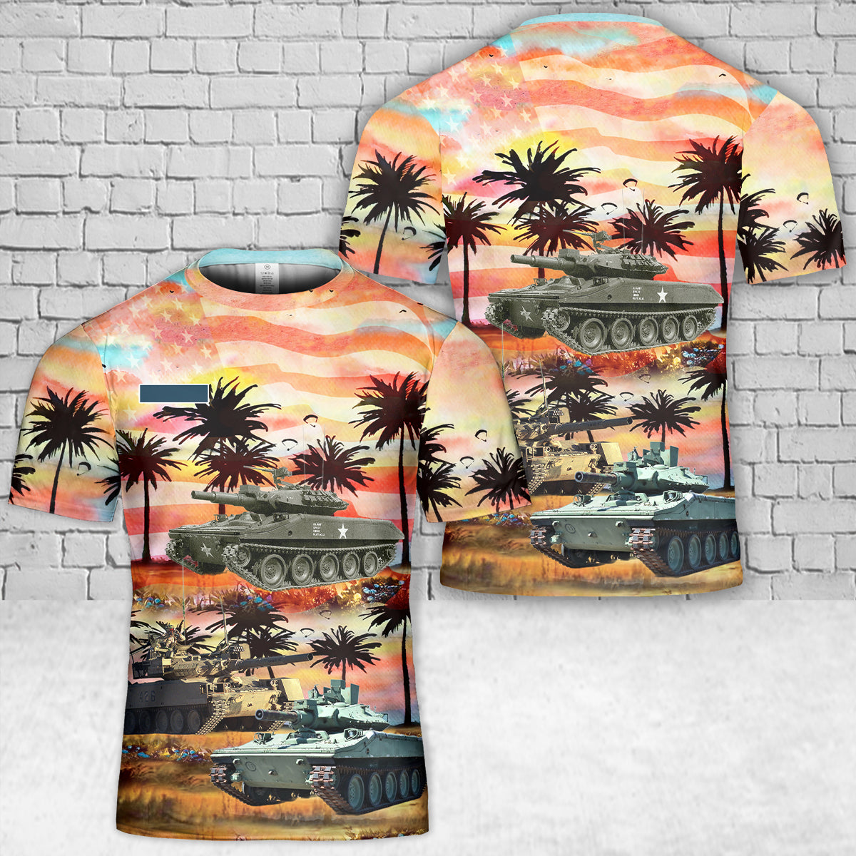 Custom Name US Army M551 Sheridan T-Shirt 3D