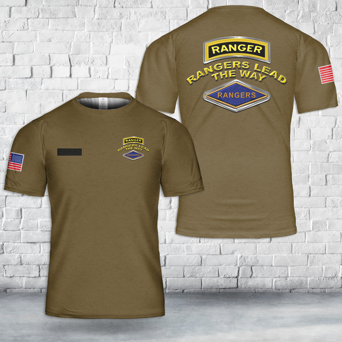 Custom Name US Army Rangers Lead The Way T-Shirt 3D