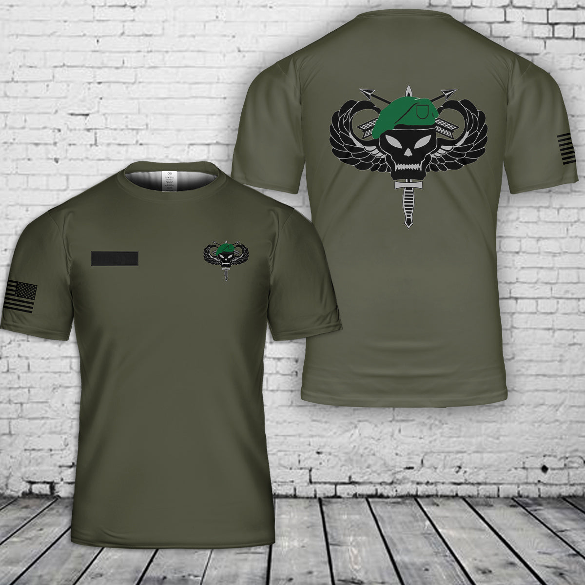 Custom Name US Army Special Forces T-Shirt 3D