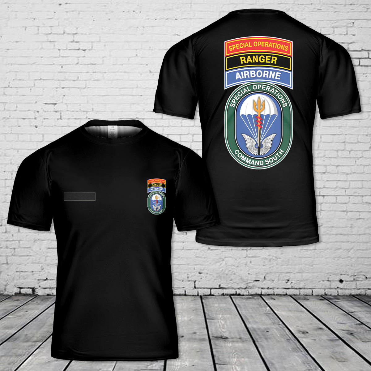 Custom Name US Army Special Operations Command South SOCSOUTH Airborne Ranger T-Shirt 3D