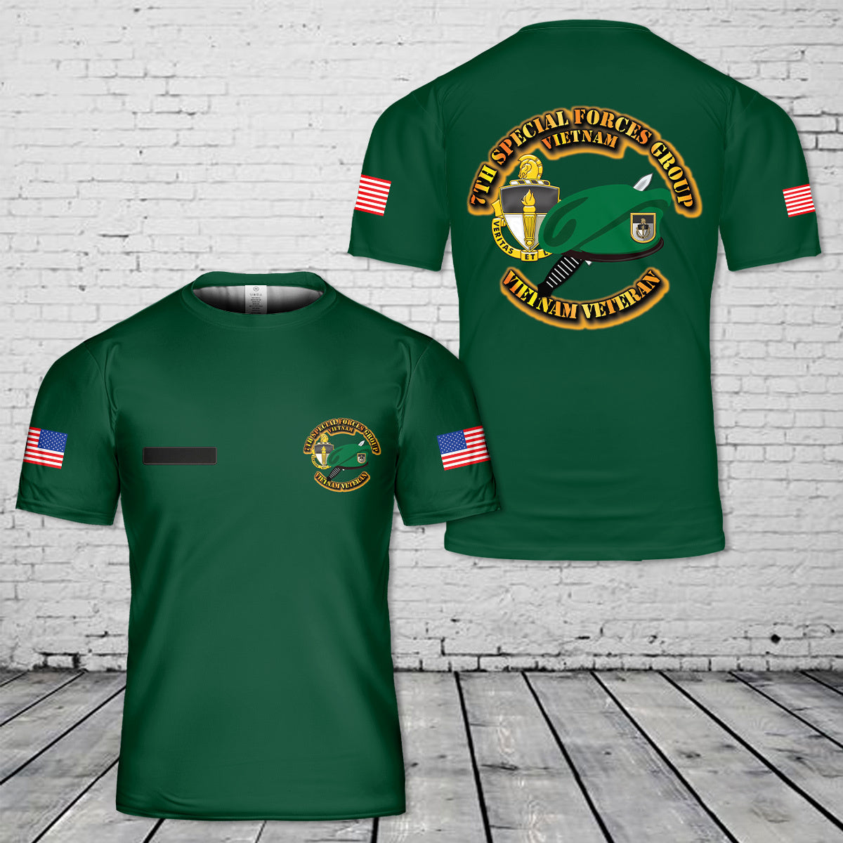 Custom Name US Army Special Warfare Center - Beret Dagger T-Shirt 3D