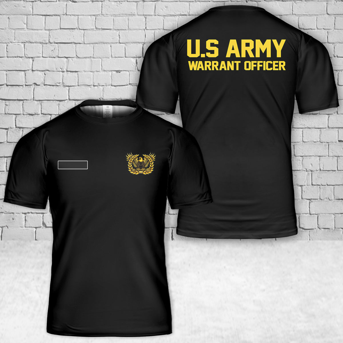 Custom Name US Army Warrant Officer T-Shirt 3D