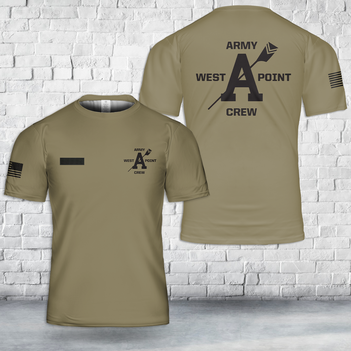 Custom Name US Army West Point Crew T-Shirt 3D