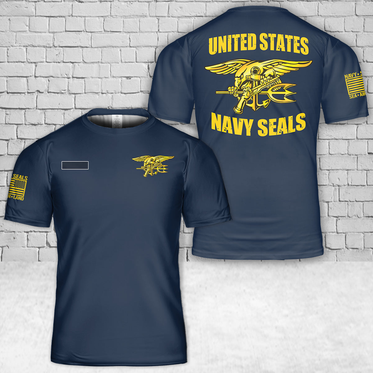Custom Name US Navy Seals T-Shirt 3D