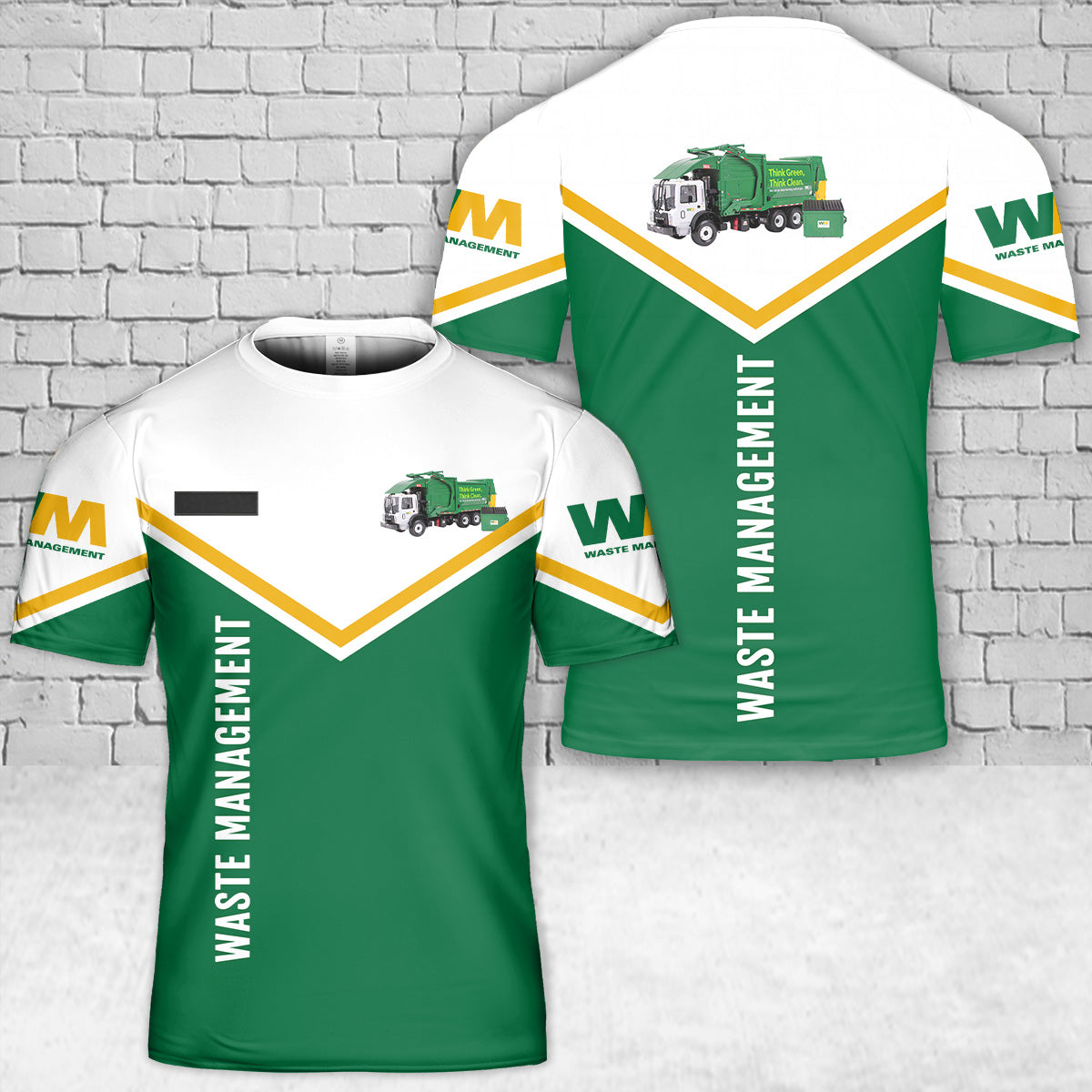 Custom Name Waste Management T-Shirt 3D