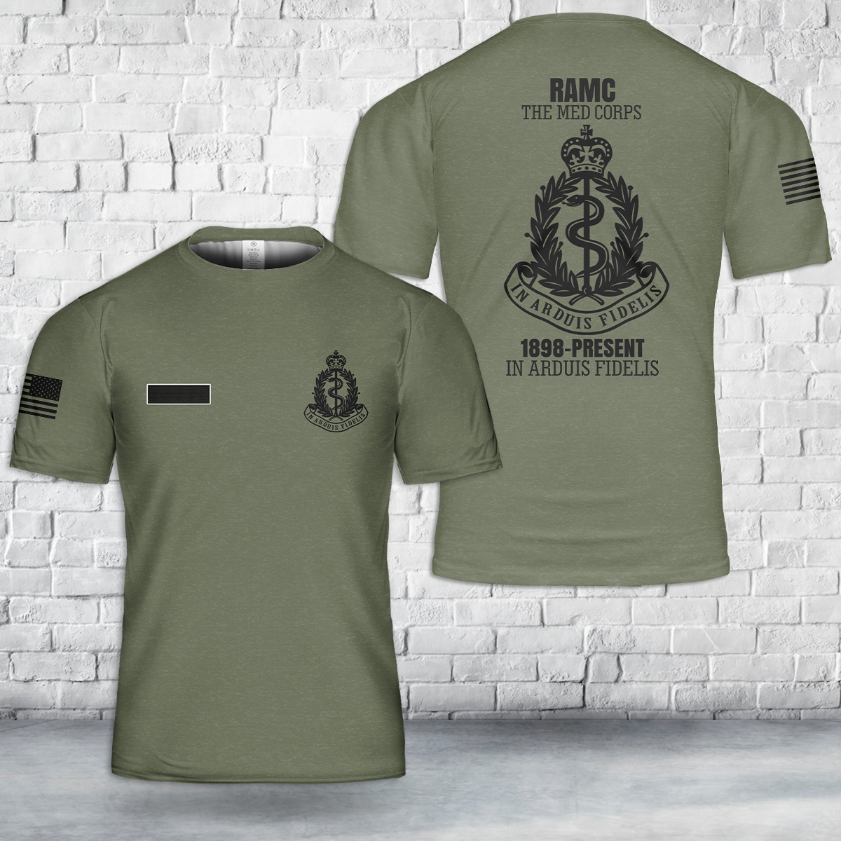 Custom Name British Army Royal Army Medical Corps (RAMC) T-Shirt 3D