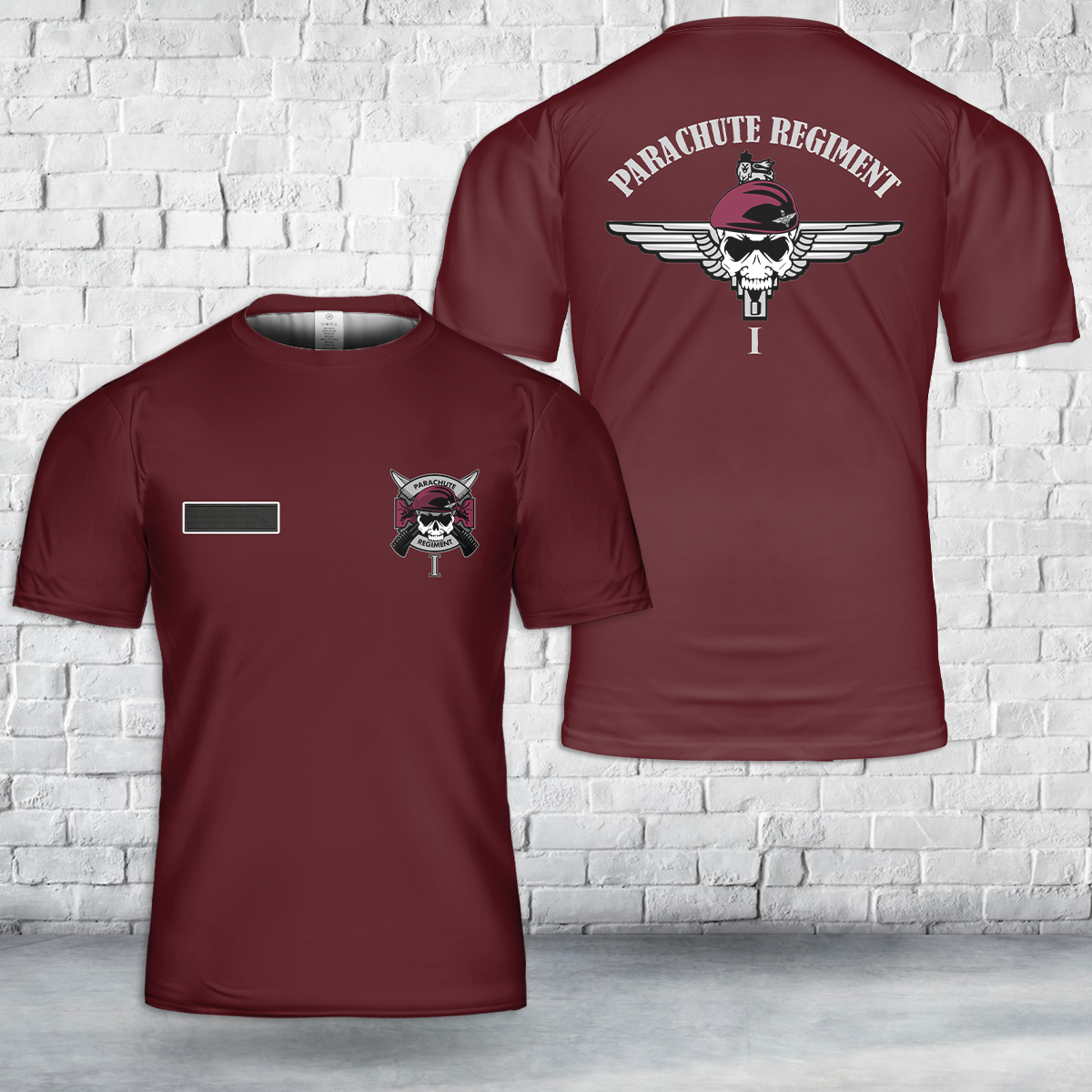 Custom Name British Army, 1st Battalion, Parachute Regiment (1 PARA) T-Shirt 3D