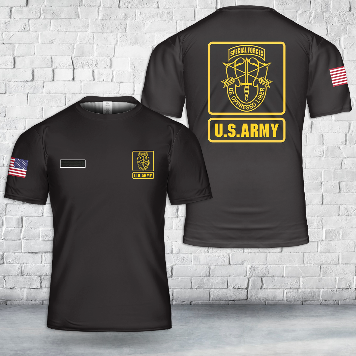 Custom Name US Army Special Force T-Shirt 3D