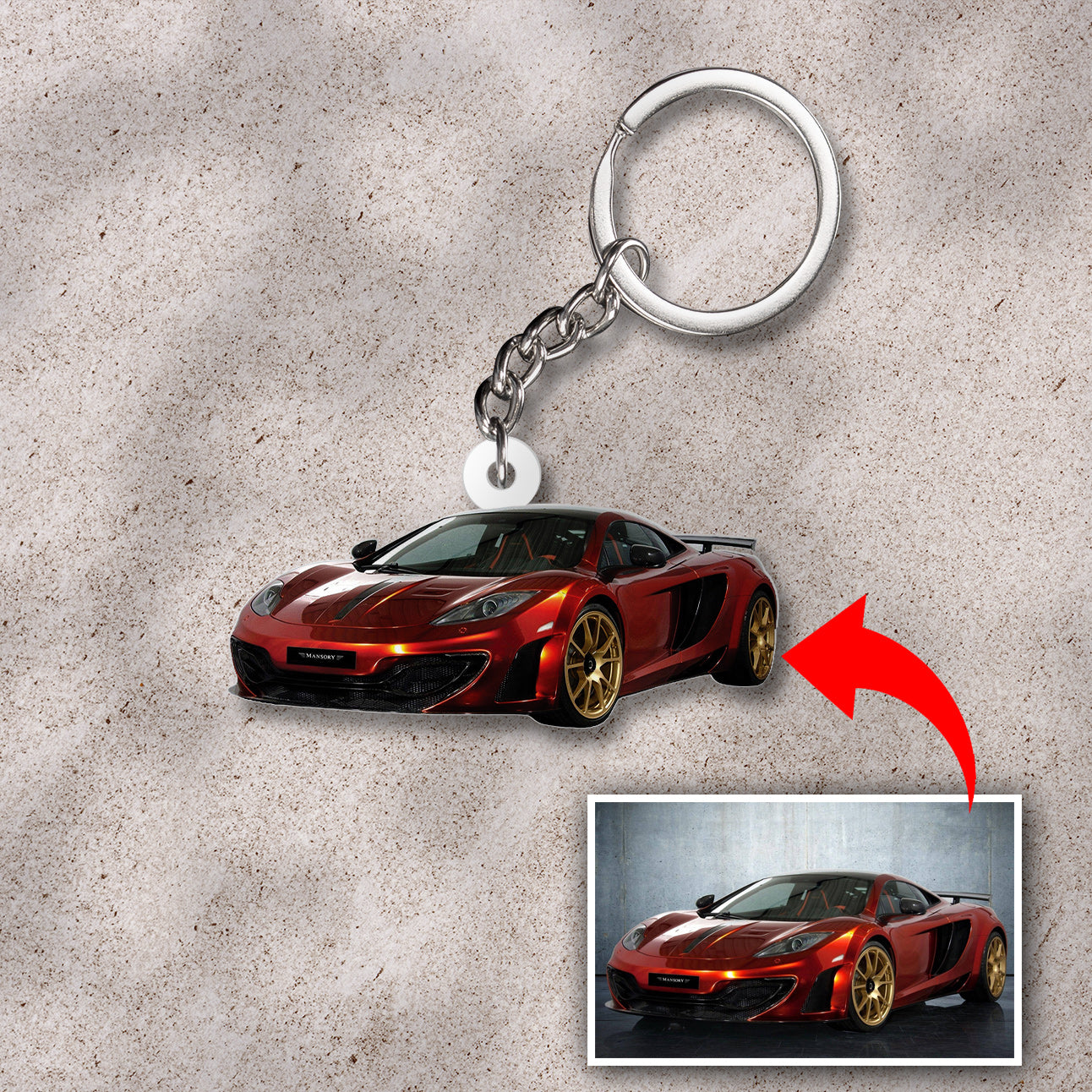 Custom Photo Car Custom shape 2-sided Acrylic Keychain