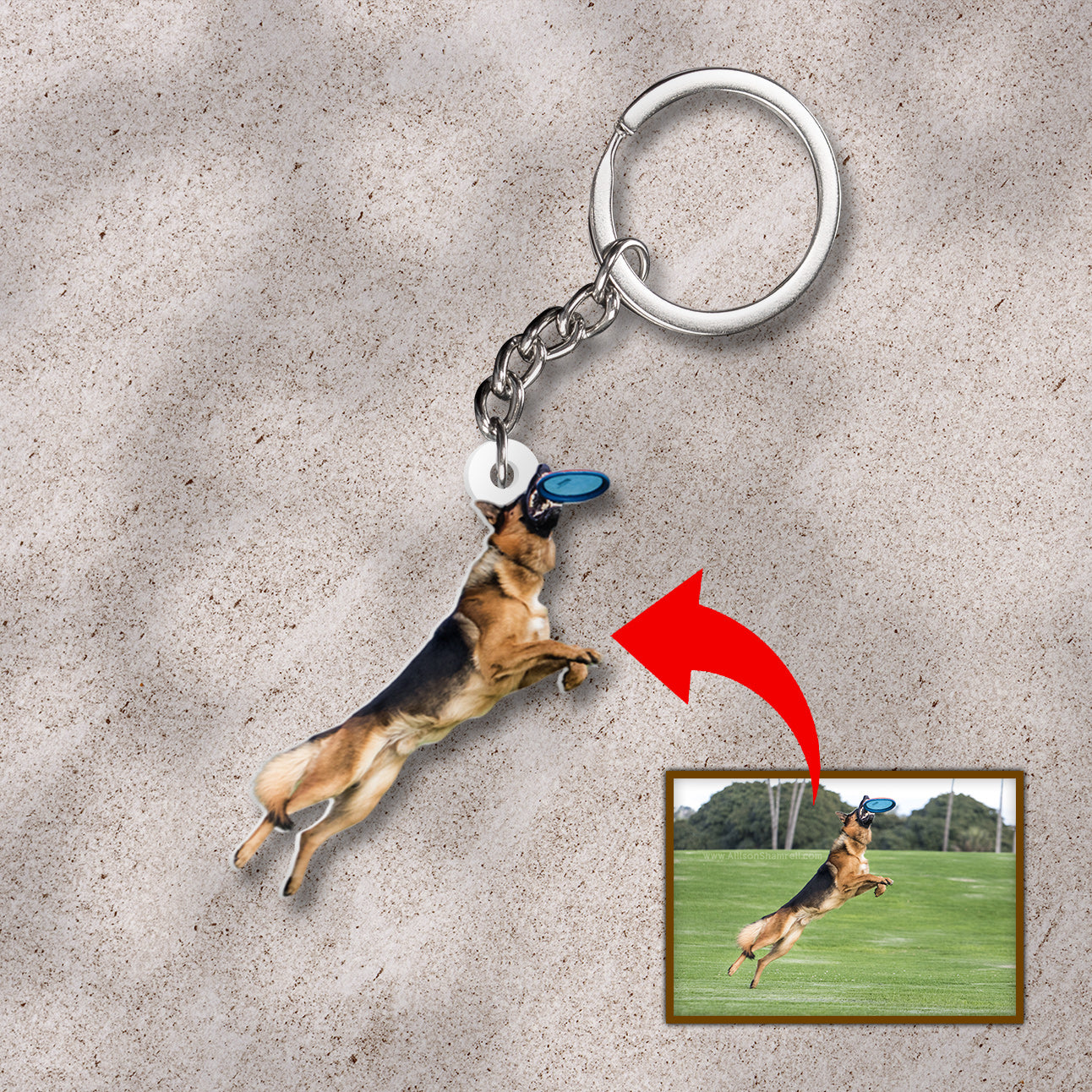 Custom Picture Dog Custom shape 2-sided Acrylic Keychain NLMP1906PT05