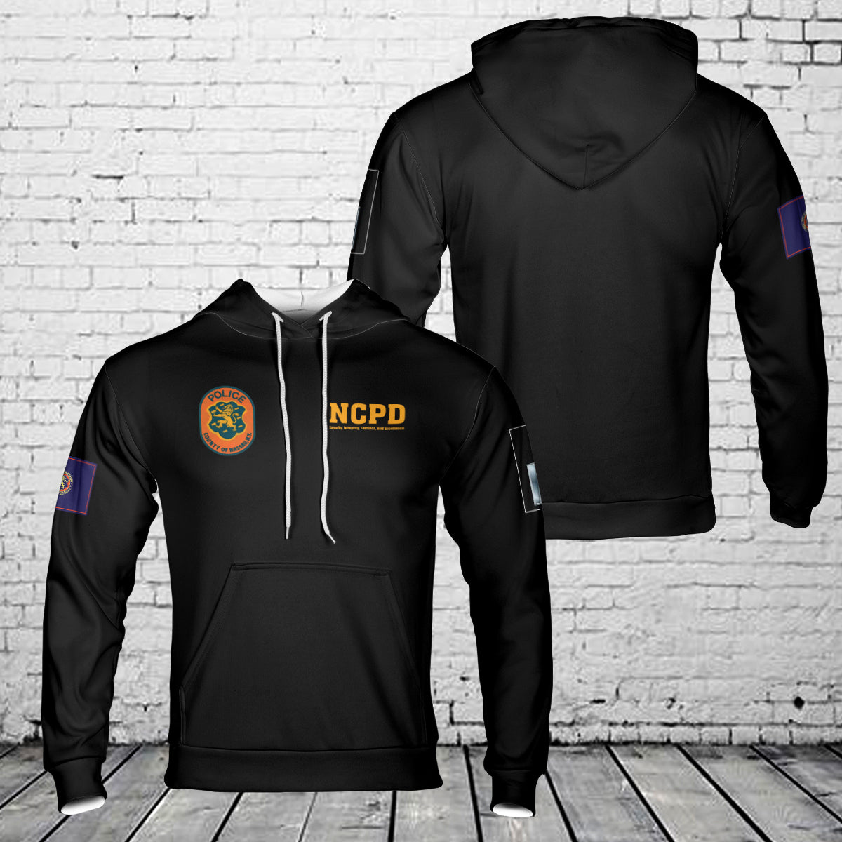 Custom Rank Nassau County Police Department, Nassau County, New York 3D Hoodie