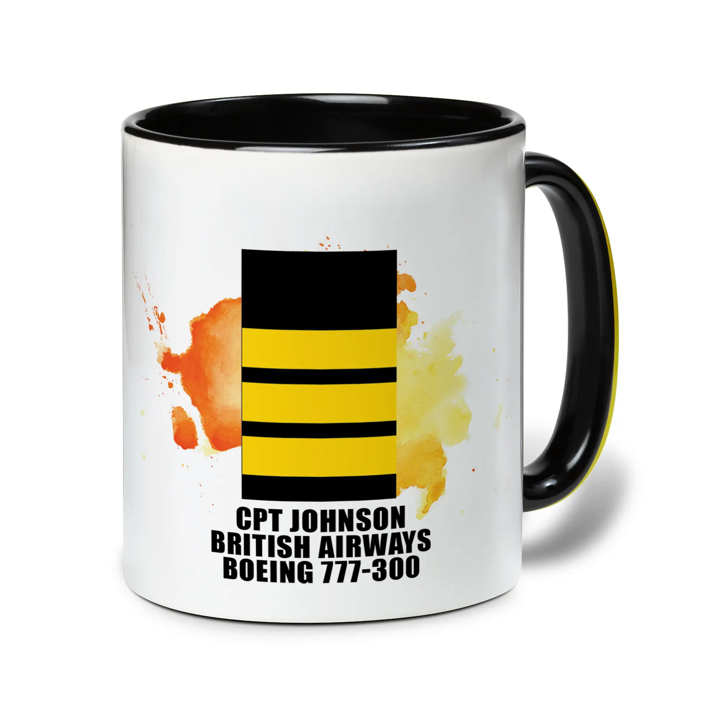 Custom Rank & Text Pilot Accent Mug (11oz) (Made in US) NLSI0711PT10