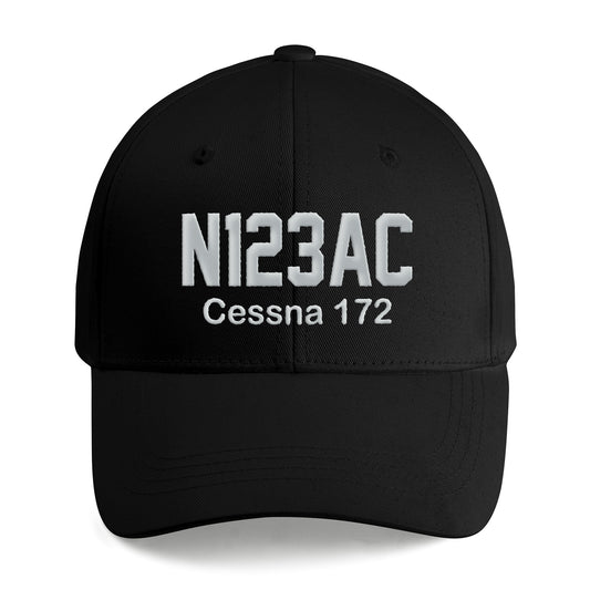 Custom Tail Number Aviator Cessna 172 Embroidered Cap NLMP1704PT10