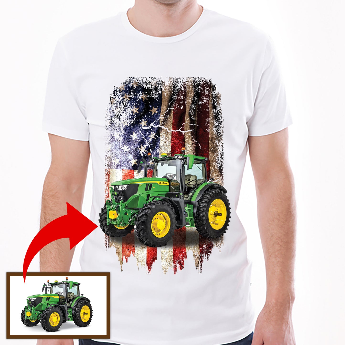 Custom Tractor Classic Unisex T-Shirt Gildan 5000 (Made In US) DLMP1304PT02