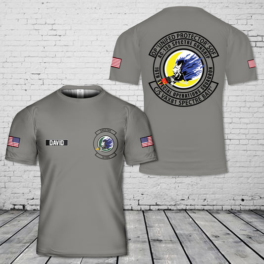 Custom Name US Air Force 16th Special Operations Squadron 3D T-Shirt