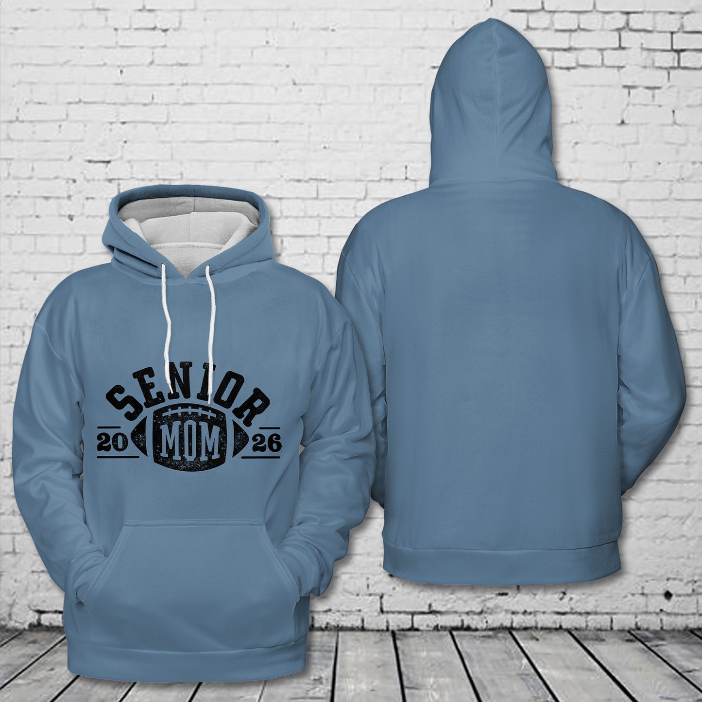 Custom Year Football Senior Mom 3D Hoodie