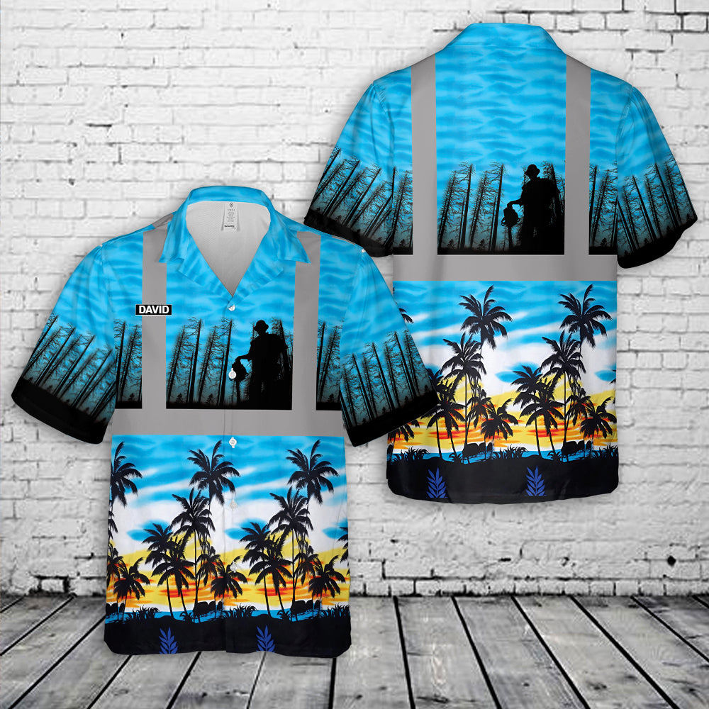 Custom name Logger Tropical Hawaiian Shirt