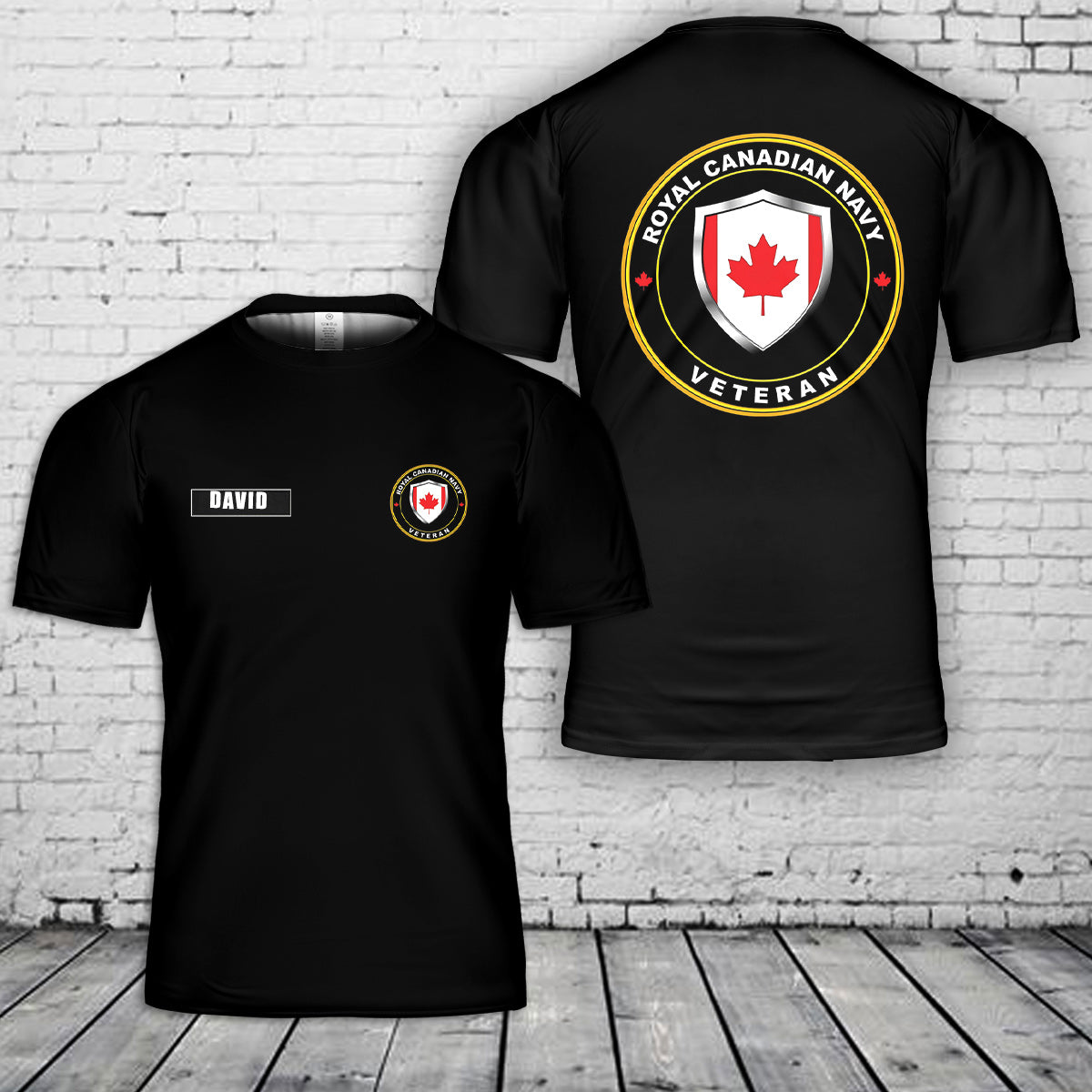 Custom name Royal Canadian Veteran 3D T-Shirt